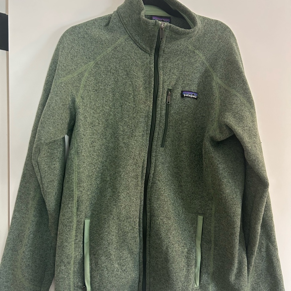 Patagonia Olive Zip-Up Fleece Jacket